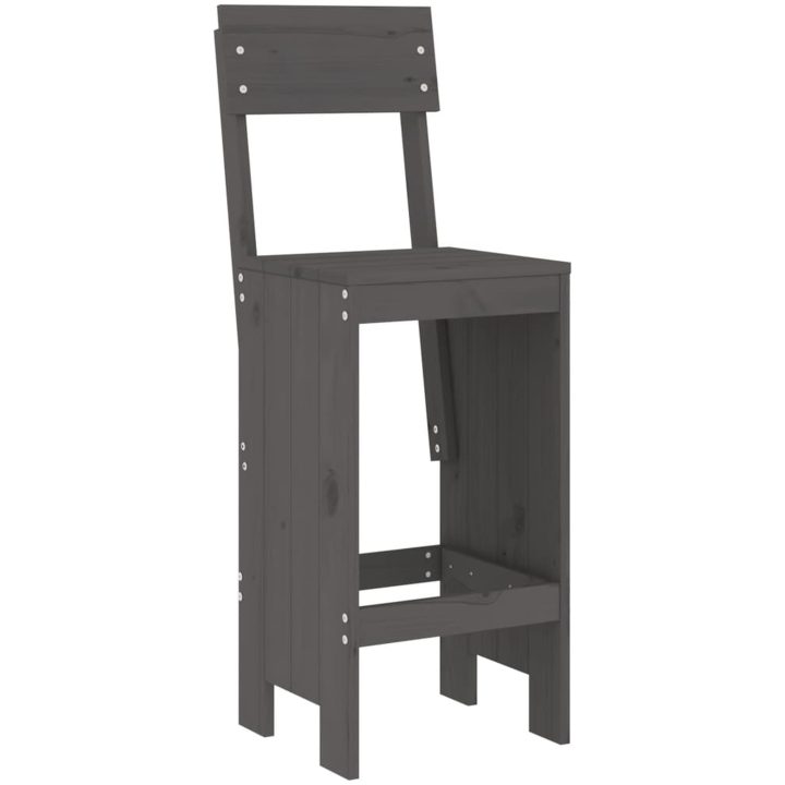 Barpallar 2 st grå massiv furu vidaXL 40 x 48.5 x 115.5 cm – bild 3