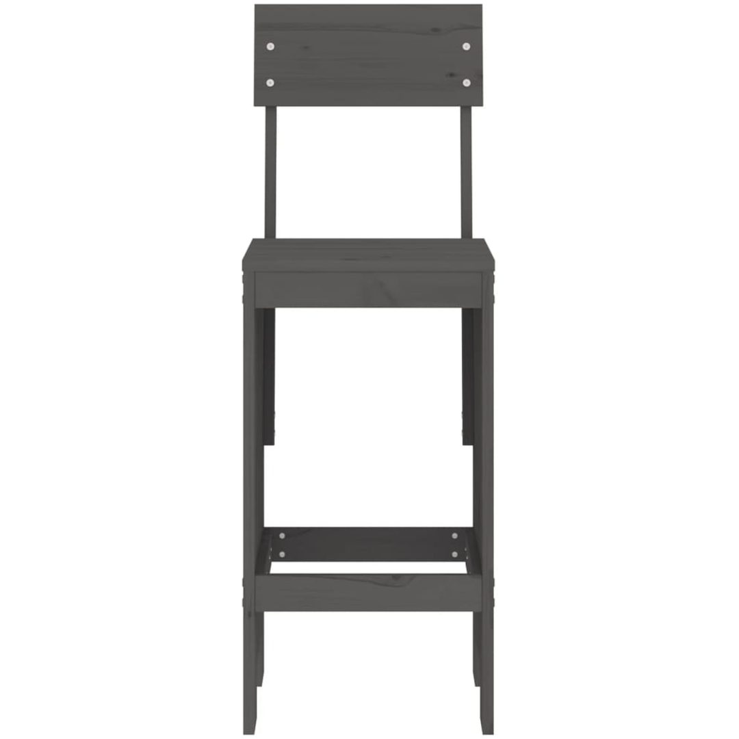 Barpallar 2 st grå massiv furu vidaXL 40 x 48.5 x 115.5 cm – bild 4