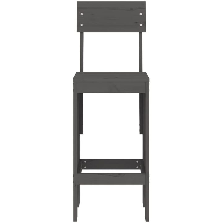 Barpallar 2 st grå massiv furu vidaXL 40 x 48.5 x 115.5 cm – bild 4