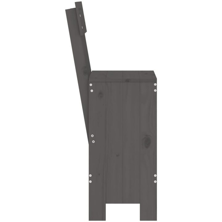Barpallar 2 st grå massiv furu vidaXL 40 x 48.5 x 115.5 cm – bild 5