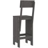Barpallar 2 st grå massiv furu vidaXL 40 x 48.5 x 115.5 cm – miniatyr 6