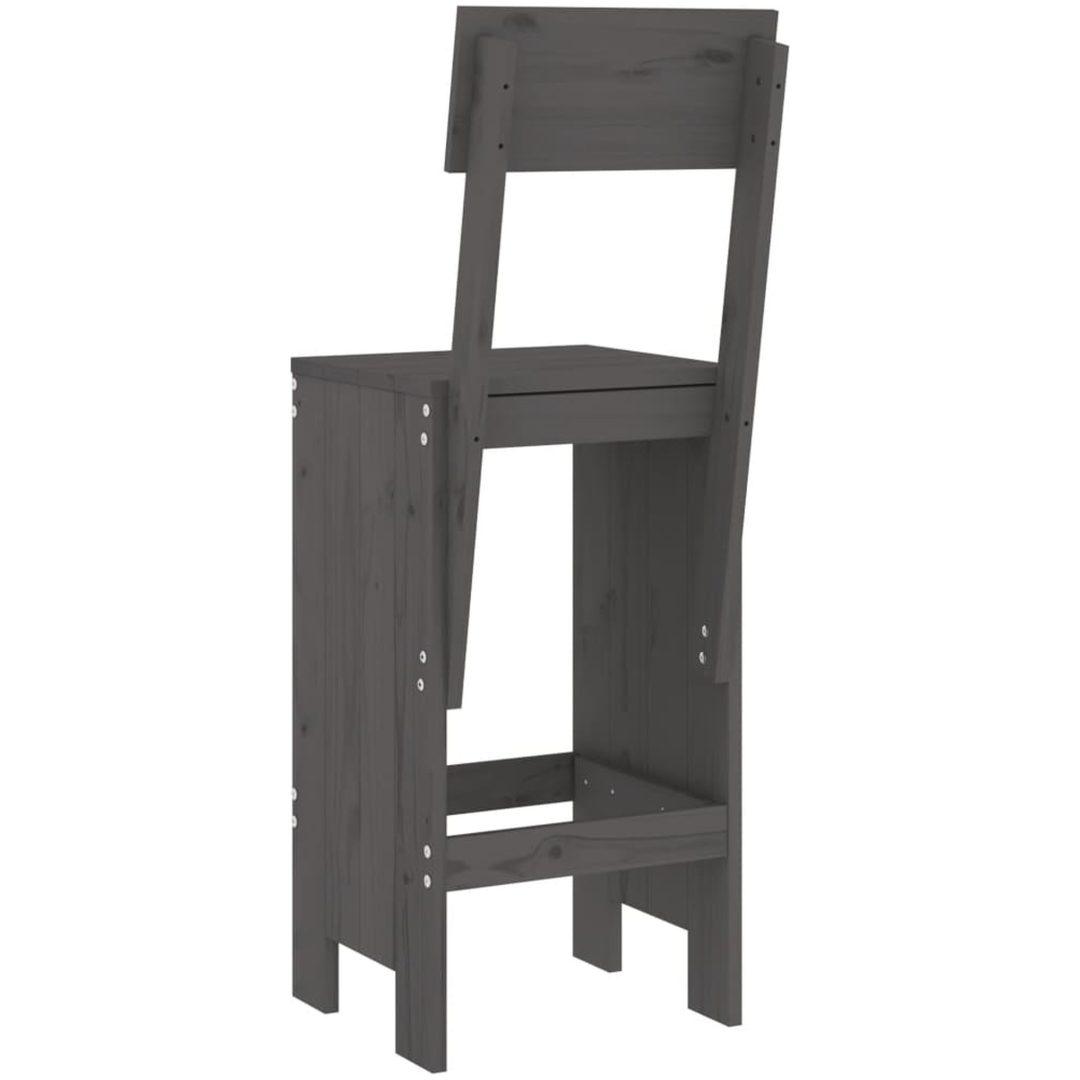 Barpallar 2 st grå massiv furu vidaXL 40 x 48.5 x 115.5 cm – bild 6