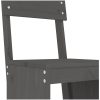 Barpallar 2 st grå massiv furu vidaXL 40 x 48.5 x 115.5 cm – miniatyr 7