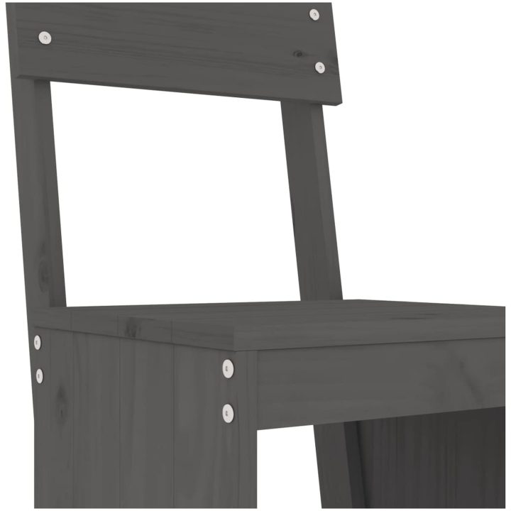Barpallar 2 st grå massiv furu vidaXL 40 x 48.5 x 115.5 cm – bild 7