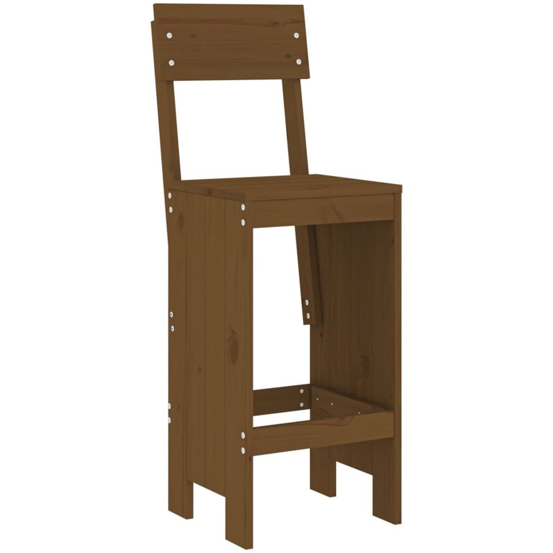 Barpallar 2 st honungsbrun massiv furu vidaXL 40 x 48.5 x 115.5 cm – bild 3