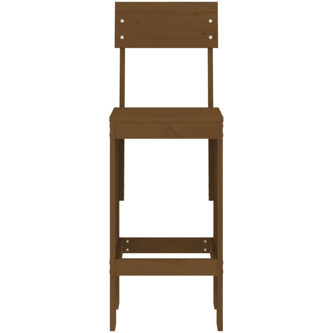Barpallar 2 st honungsbrun massiv furu vidaXL 40 x 48.5 x 115.5 cm – bild 4