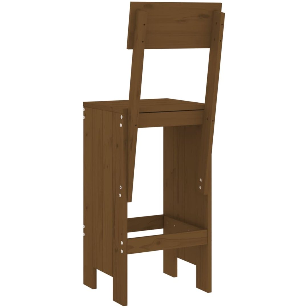 Barpallar 2 st honungsbrun massiv furu vidaXL 40 x 48.5 x 115.5 cm – bild 6