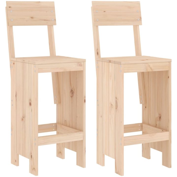 Barpallar 2 st massiv furu vidaXL 40 x 48.5 x 115.5 cm – bild 2