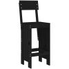 Barpallar 2 st svart massiv furu vidaXL 40 x 48.5 x 115.5 cm – miniatyr 3