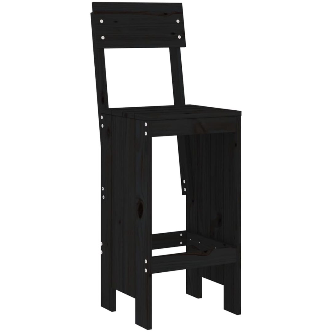 Barpallar 2 st svart massiv furu vidaXL 40 x 48.5 x 115.5 cm – bild 3