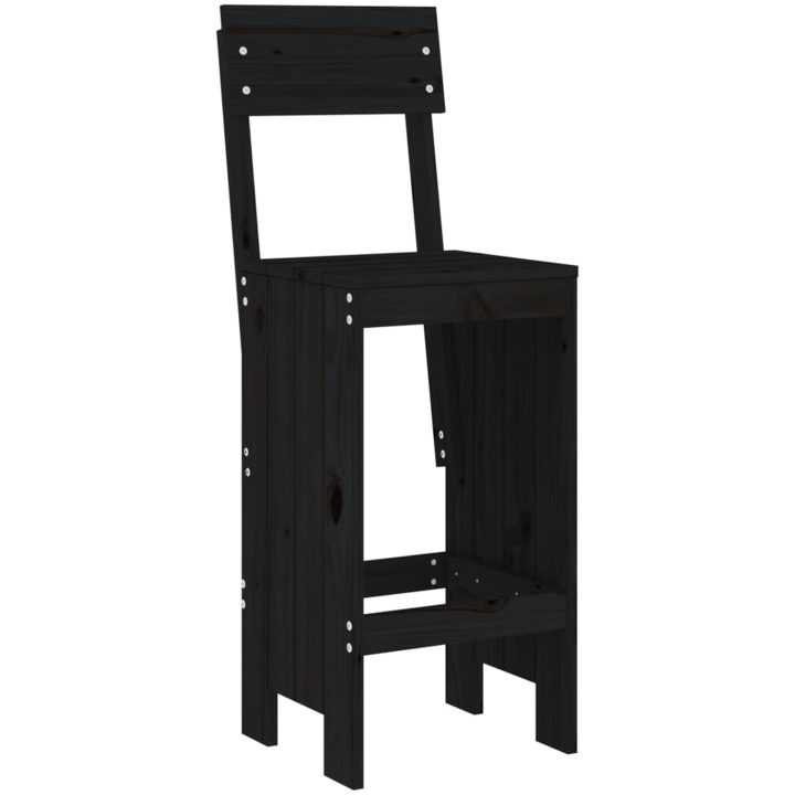 Barpallar 2 st svart massiv furu vidaXL 40 x 48.5 x 115.5 cm – bild 3