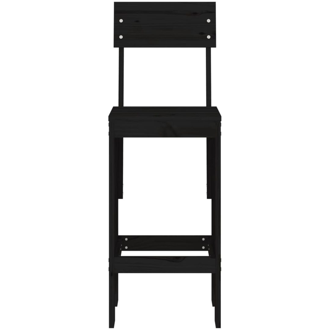 Barpallar 2 st svart massiv furu vidaXL 40 x 48.5 x 115.5 cm – bild 4