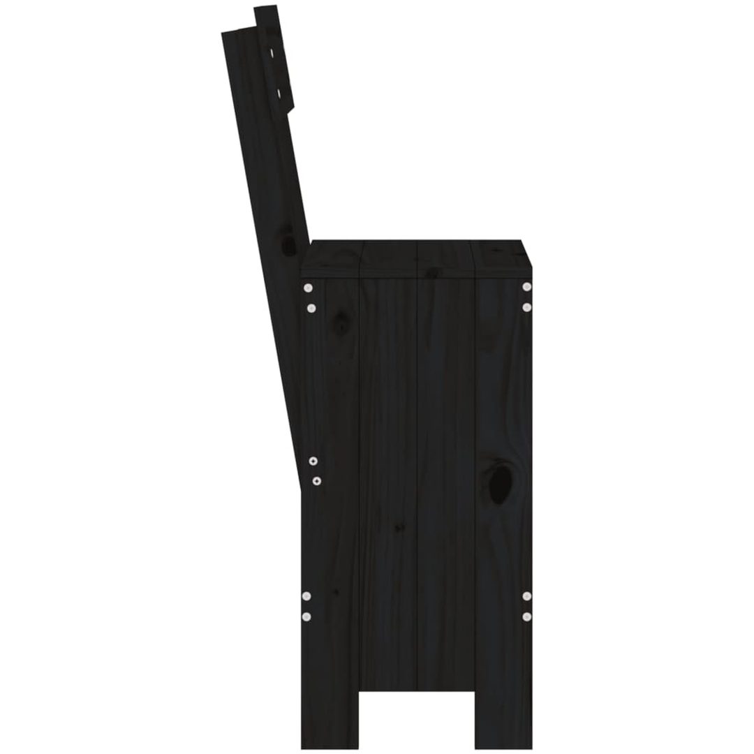 Barpallar 2 st svart massiv furu vidaXL 40 x 48.5 x 115.5 cm – bild 5