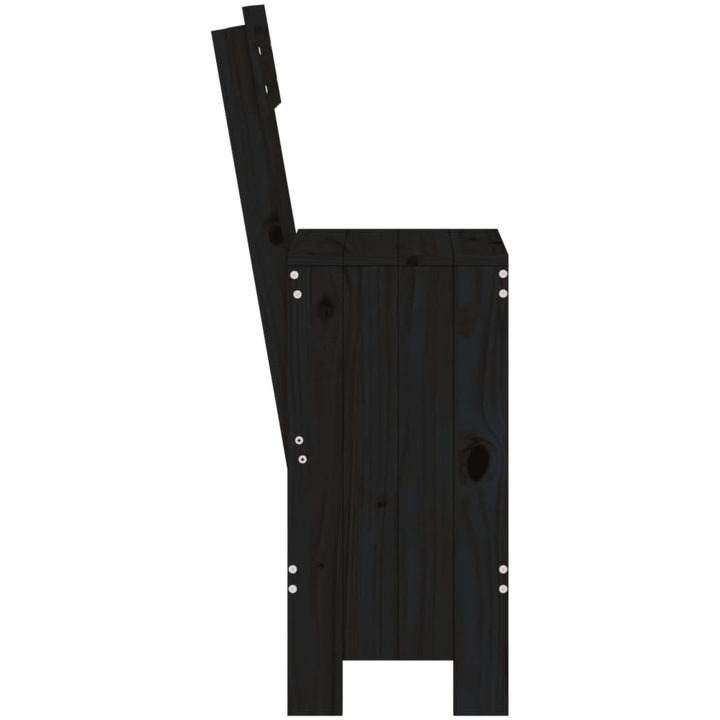 Barpallar 2 st svart massiv furu vidaXL 40 x 48.5 x 115.5 cm – bild 5