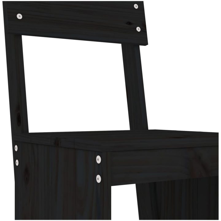 Barpallar 2 st svart massiv furu vidaXL 40 x 48.5 x 115.5 cm – bild 7