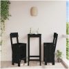 Barpallar 2 st svart massiv furu vidaXL 40 x 48.5 x 115.5 cm – miniatyr 1