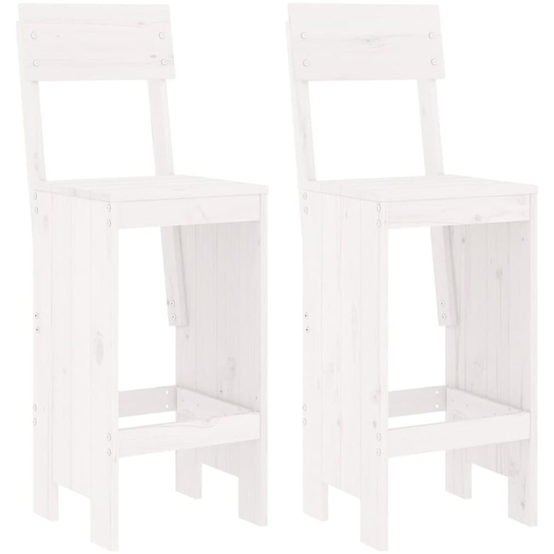 Barpallar 2 st vit massiv furu vidaXL 40 x 48.5 x 115.5 cm – bild 2