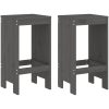 Barstolar 2 st grå massiv furu vidaXL 40 x 36 x 75 cm – miniatyr 2