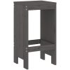 Barstolar 2 st grå massiv furu vidaXL 40 x 36 x 75 cm – miniatyr 6