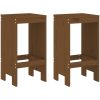 Barstolar 2 st honungsbrun massiv furu vidaXL 40 x 36 x 75 cm – miniatyr 2