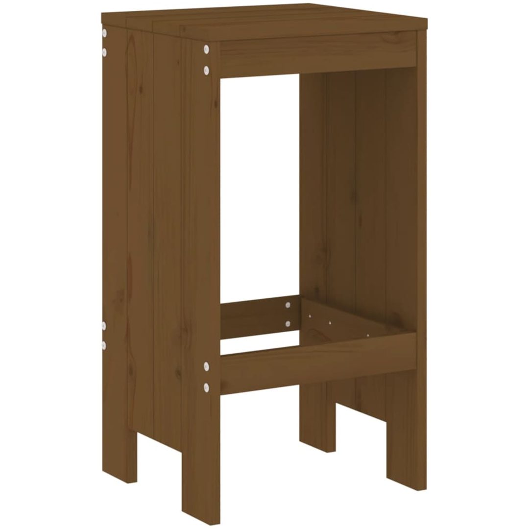 Barstolar 2 st honungsbrun massiv furu vidaXL 40 x 36 x 75 cm – bild 3