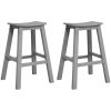 barstolar 2 st Ljusgrå HDPE vidaXL 52 x 43 x 73.5 cm – miniatyr 2