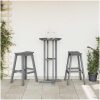 barstolar 2 st Ljusgrå HDPE vidaXL 52 x 43 x 73.5 cm – miniatyr 3