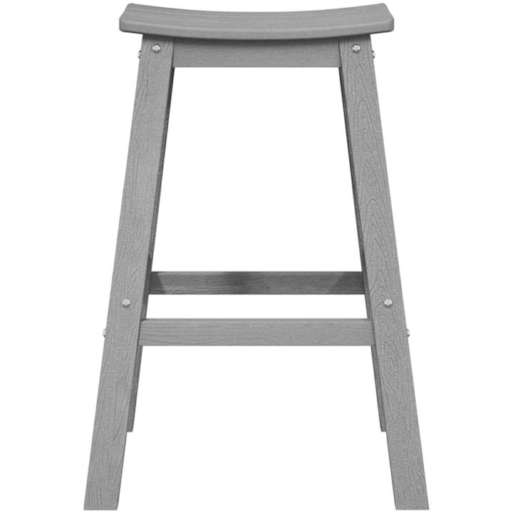 barstolar 2 st Ljusgrå HDPE vidaXL 52 x 43 x 73.5 cm – bild 5