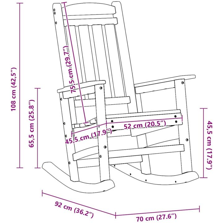barstolar 2 st Ljusgrå HDPE vidaXL 52 x 43 x 73.5 cm – bild 10