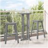 barstolar 2 st Ljusgrå HDPE vidaXL 52 x 43 x 73.5 cm – miniatyr 1