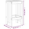 Barstolar 2 st massiv douglasträ vidaXL 40 x 36 x 75 cm – miniatyr 9