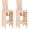 Barstolar 2 st massiv furu vidaXL 40 x 42 x 120 cm – miniatyr 2