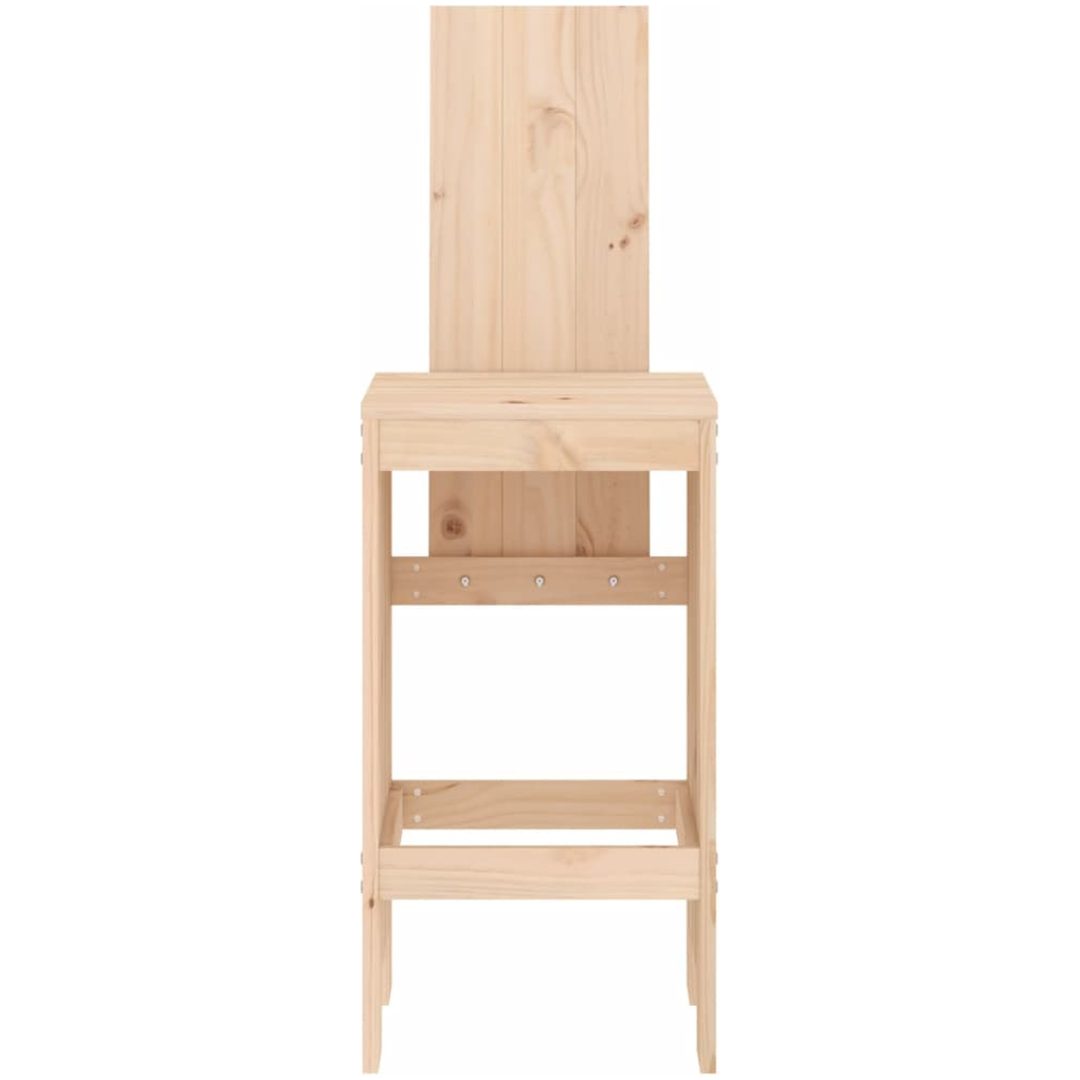 Barstolar 2 st massiv furu vidaXL 40 x 42 x 120 cm – bild 4