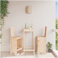 Barstolar 2 st massiv furu vidaXL