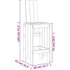 Barstolar 2 st massivt douglasträ vidaXL 40 x 42 x 120 cm – miniatyr 9