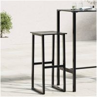 Barstolar 2 st svart 38x38x80 cm pulverlackerat stål vidaXL