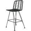Barstolar 2 st svart 45x56x103,5 cm PE-rotting och stål vidaXL – miniatyr 5