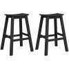 Barstolar 2 st Svart HDPE vidaXL 52 x 43 x 73.5 cm – miniatyr 2