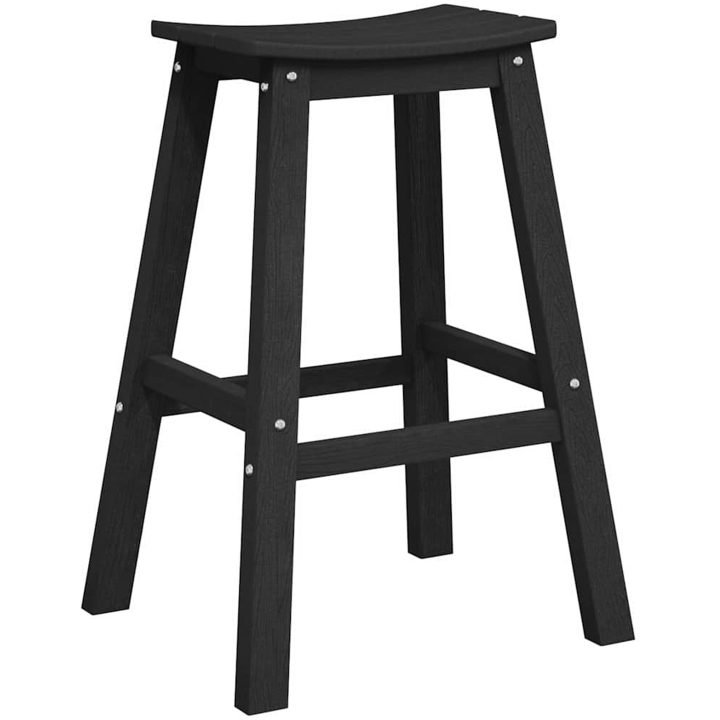 Barstolar 2 st Svart HDPE vidaXL 52 x 43 x 73.5 cm – bild 4