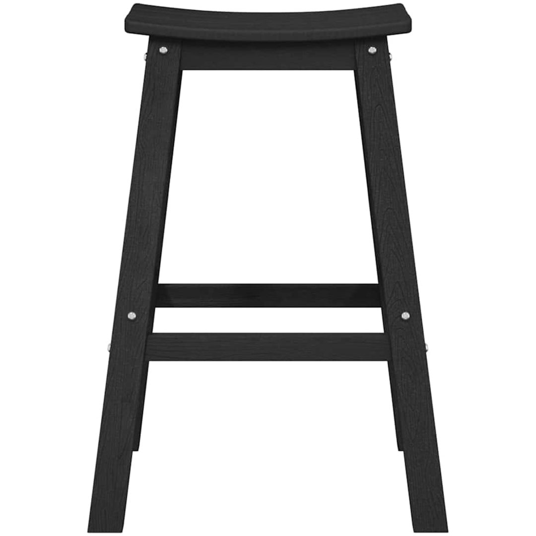 Barstolar 2 st Svart HDPE vidaXL 52 x 43 x 73.5 cm – bild 5