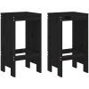 Barstolar 2 st svart massiv furu vidaXL 40 x 36 x 75 cm – miniatyr 2