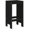 Barstolar 2 st svart massiv furu vidaXL 40 x 36 x 75 cm – miniatyr 3