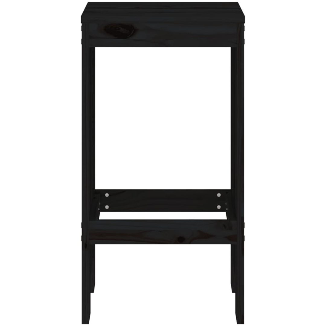 Barstolar 2 st svart massiv furu vidaXL 40 x 36 x 75 cm – bild 4