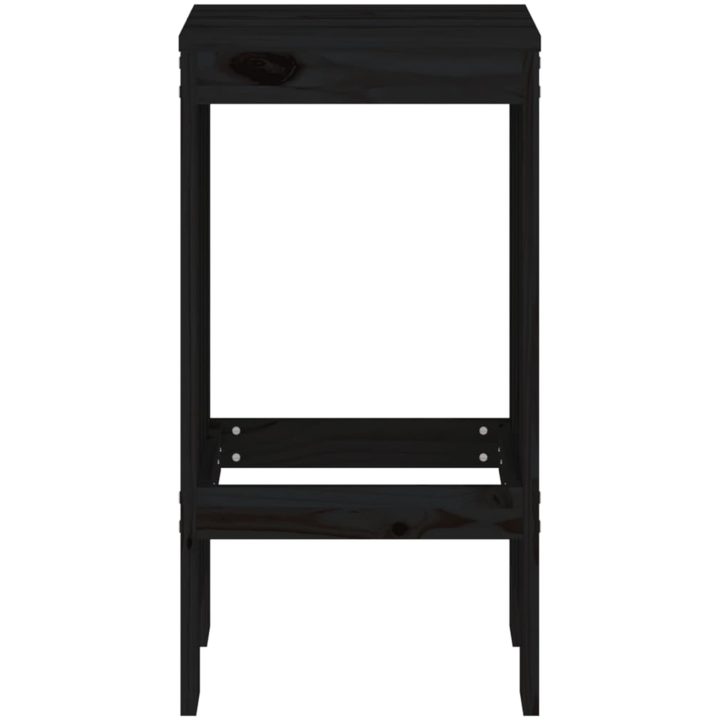 Barstolar 2 st svart massiv furu vidaXL 40 x 36 x 75 cm – bild 4