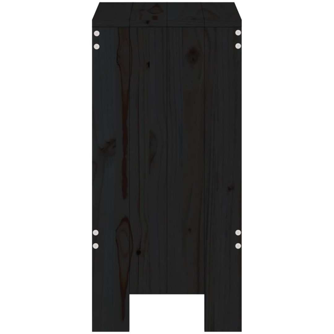 Barstolar 2 st svart massiv furu vidaXL 40 x 36 x 75 cm – bild 5