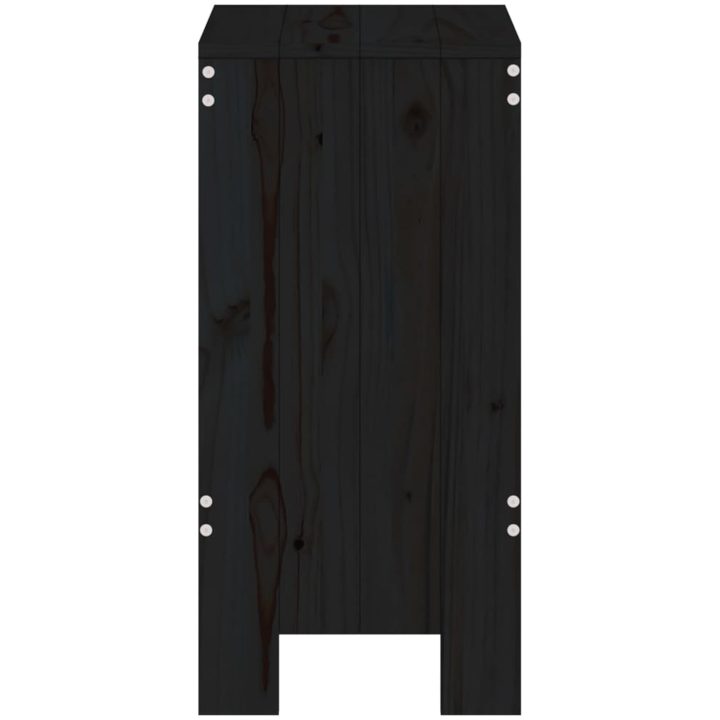 Barstolar 2 st svart massiv furu vidaXL 40 x 36 x 75 cm – bild 5