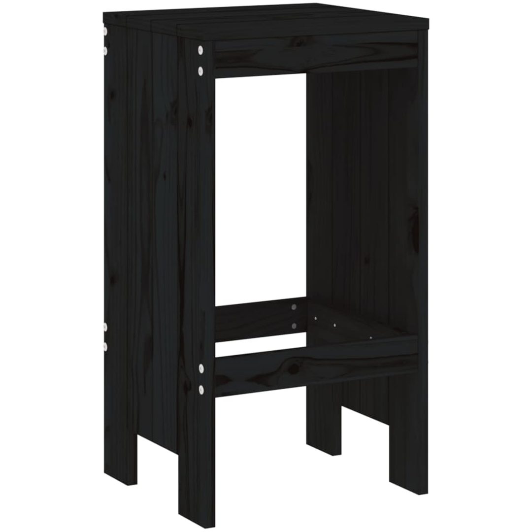 Barstolar 2 st svart massiv furu vidaXL 40 x 36 x 75 cm – bild 6