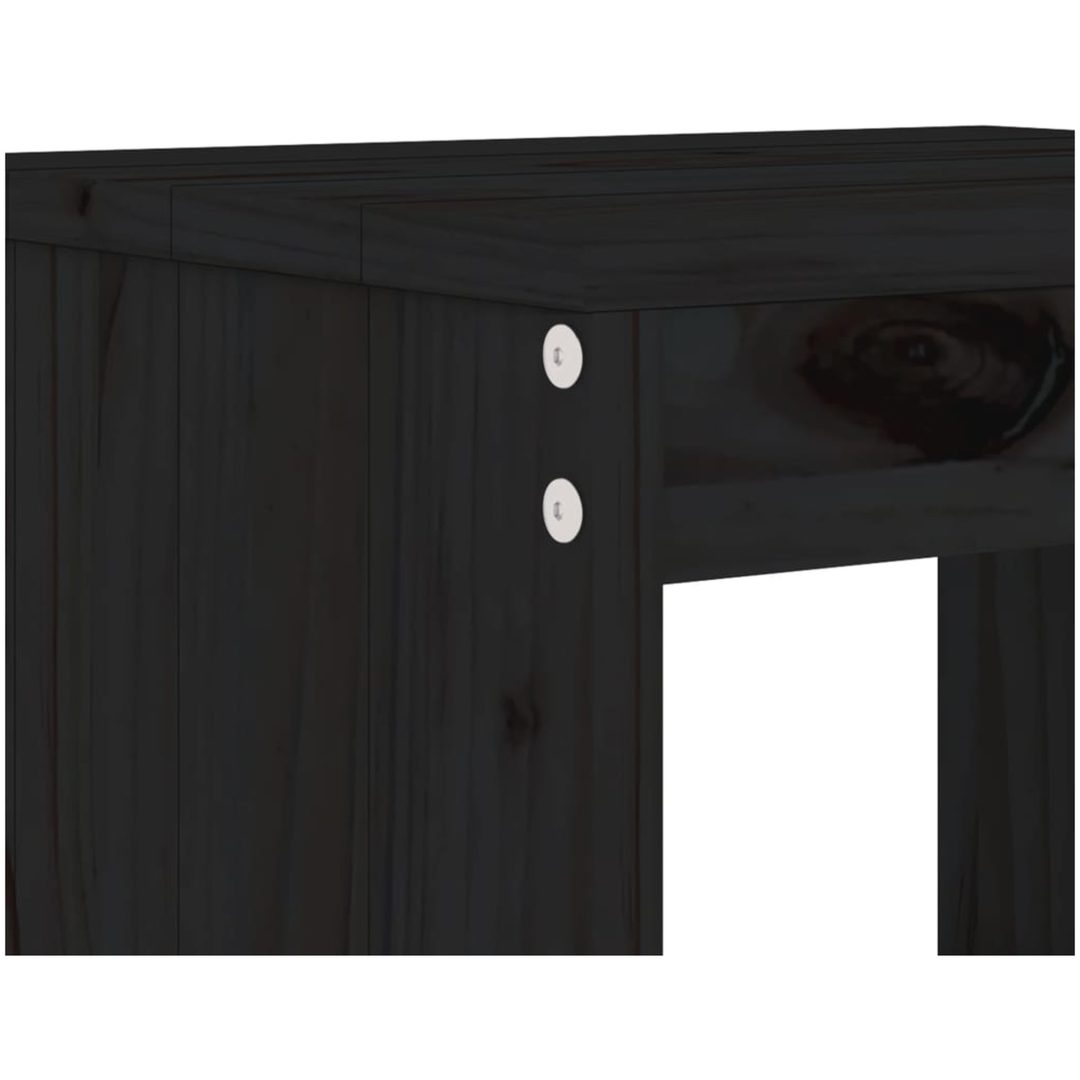 Barstolar 2 st svart massiv furu vidaXL 40 x 36 x 75 cm – bild 7