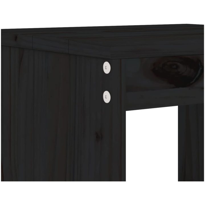 Barstolar 2 st svart massiv furu vidaXL 40 x 36 x 75 cm – bild 7