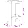 Barstolar 2 st svart massiv furu vidaXL 40 x 36 x 75 cm – miniatyr 9